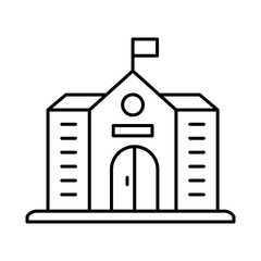 Buildings Line Editable Stroke Icon. Real Estate, House, Home, Apartment, Condominium, Hotel, Mall, City, Cityscape, Town, Downtown, Museum, Architecture Buildings Icons Vector Illustration
