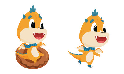 Little cute dragon skates and sleds