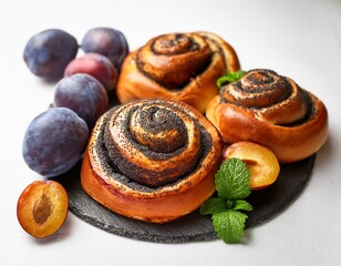 Fototapeta premium Gebäck mit Mohn