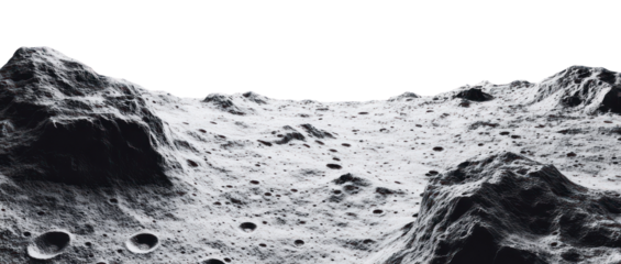 PNG Moon surface ground astronomical landscape.