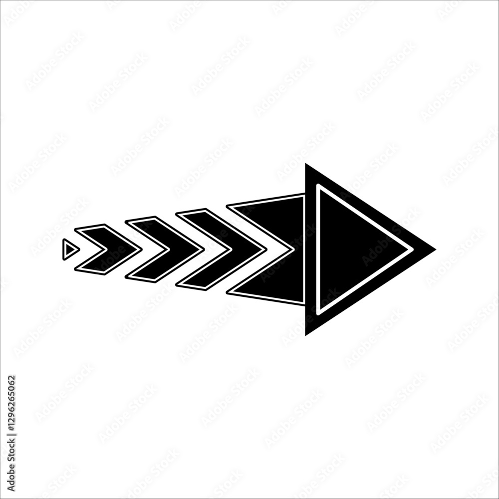 Poster black arrow.right pointing arrow icon.trendy black arrow vector in flat style.cursor icon.vector ill