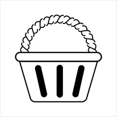 Shopping cart icon - vector illustration. Vector illustration design of shopping cart, bag, online purchase, retail on white background.