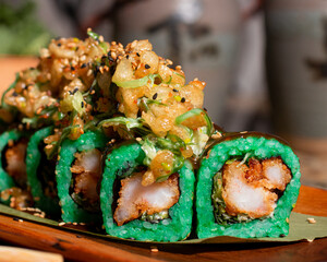 Japanese Food Dishes Delicious Sushi Rolls