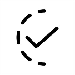 check mark icon. Check mark and confirmation. Check mark for approval, voting, confirmation, choice. Vector illustration.