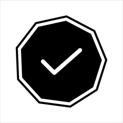 check mark icon. Check mark and confirmation. Check mark for approval, voting, confirmation, choice. Vector illustration.