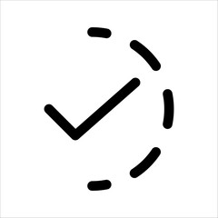 check mark icon. Check mark and confirmation. Check mark for approval, voting, confirmation, choice. Vector illustration.