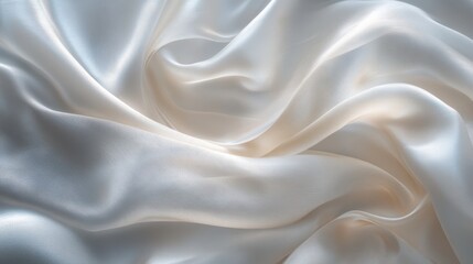 Fototapeta premium A silken cascade, a whisper of luxury, the silk is soft texture enveloped the viewer in an ethereal embrace.
