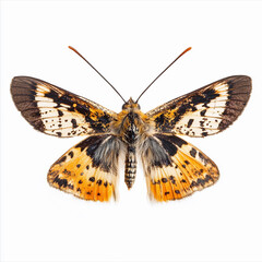 Obraz premium Parnassius mnemosyne isolated specimen on white background. Generative AI