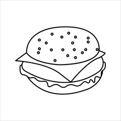 burger hamburger logo icon design