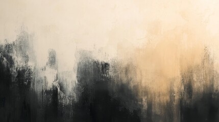 Abstract painting with dark and light tones across canvas
