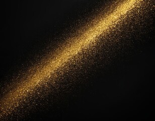 Golden glitter sparkle on a dark background, creating a luxurious and festive atmosphere.