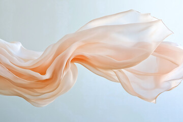 Fototapeta premium Translucent fabric floating in air