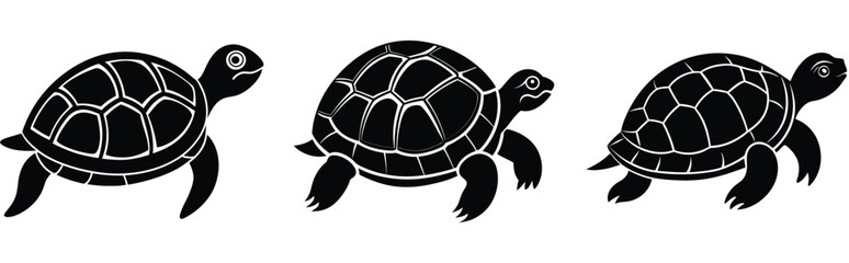 Turtle vector shilhouette bundle . Sea Turtle