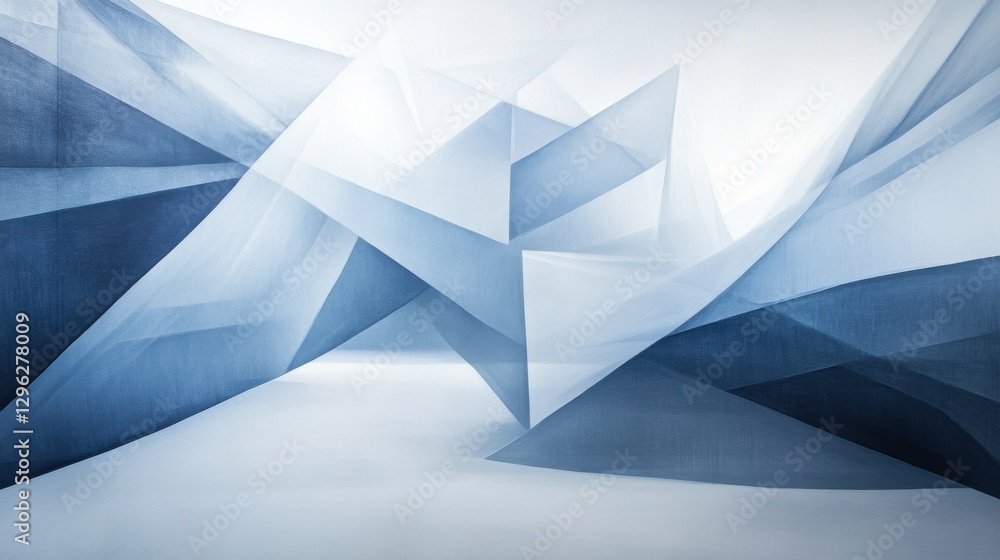 Poster modern geometric textures with soft gradient background
