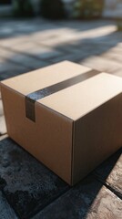 Cardboard box on patio