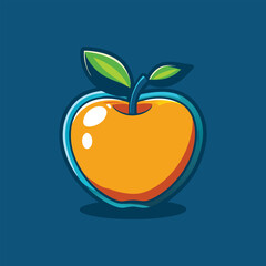 vector illustration of an apple