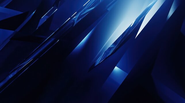 Abstract blue geometric shapes, technology background