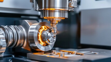 A machine with a yellow object inside of it