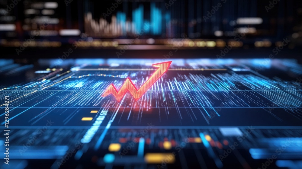 Aufkleber business growth insights digital analytics dashboard tech environment infographic visual dynamic vie