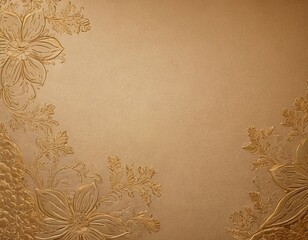 Elegant gold floral design on textured background, perfect for luxurious themes.