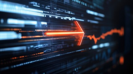 Dynamic data visualization in technology environment abstract graphic elements digital display futuristic viewpoint