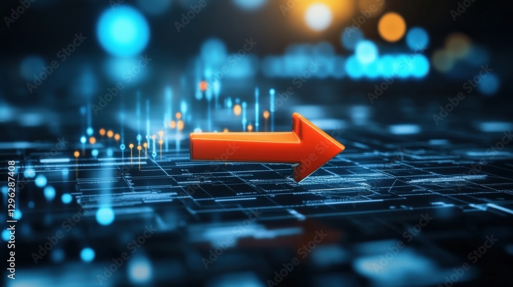 Poster dynamic data visualization digital space graphic design futuristic environment close-up view technol
