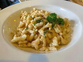 Swabian cheese spaetzle
