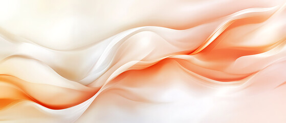 Obraz premium Gentle flowing abstract waves digital canvas soft texture warm tones serene atmosphere