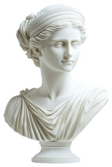 Obraz premium PNG White greek female statuebust art sculpture artifact.