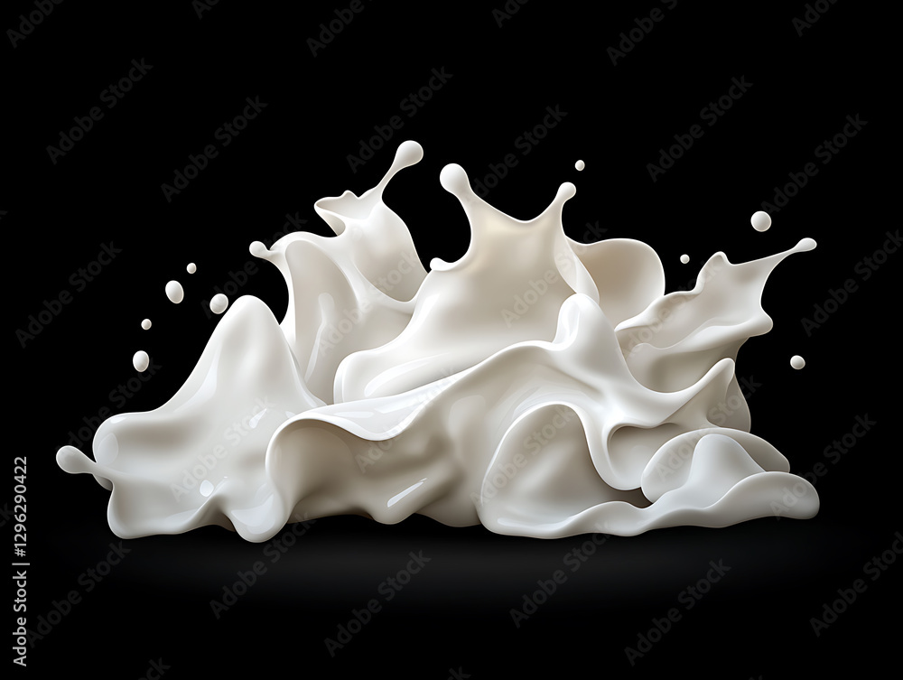 Aufkleber fluid splash action black background visual content abstract environment high-contrast viewpoint