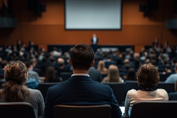 Fototapeta premium Lecture adult indoors seminar audience businessman business team person group briefing meeting conference