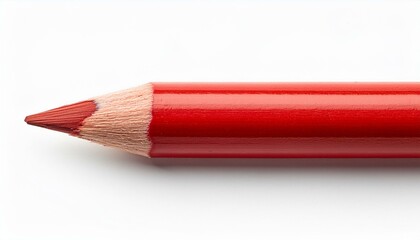 red pencil color isolated on white background