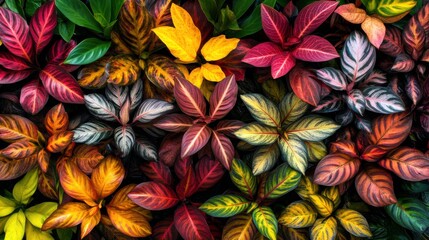 Fototapeta premium Vibrant Garden with Textured Botanical Elements