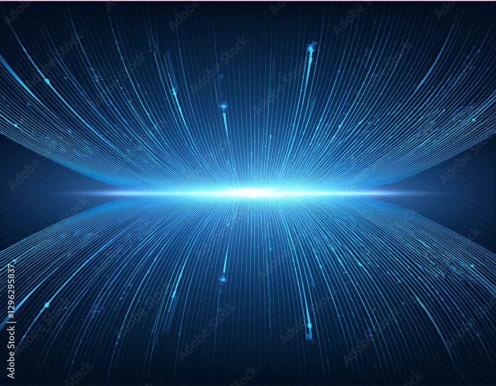 Aufkleber blue abstract technology background speed connection network technology concept futuristic cyberspac
