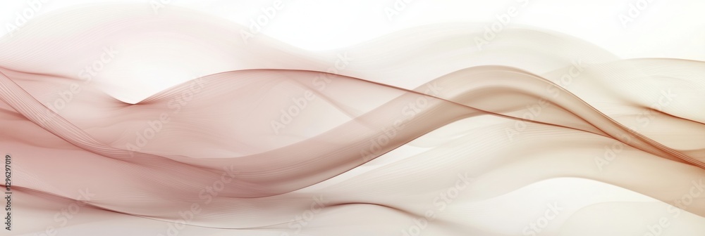Leinwandbilder Soft, flowing abstract waves in warm tones creating a serene atmosphere for digital backgrounds or art projects. Generative AI