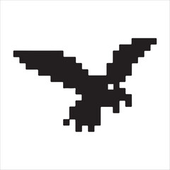 bird pixel art 8 bit graphic design