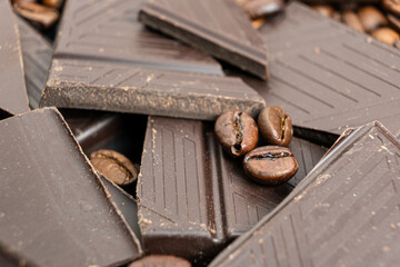 Dark Chocolate Chunks Infused with Coffee Aroma