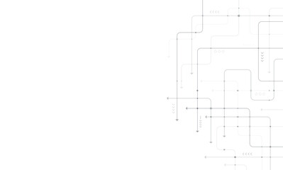 Digital technology background. Concept with technology line. Circuit board background technology