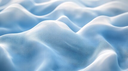 Obraz premium Blue and white abstract flowing curves of a textured material