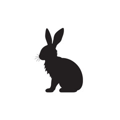 Obraz premium black and white rabbit