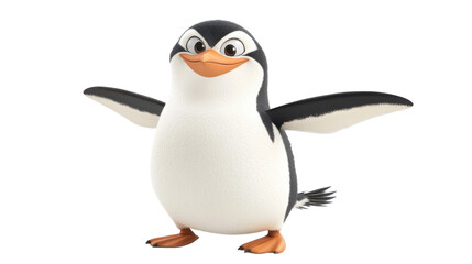 Fototapeta premium friendly penguin cartoon isolated on white background