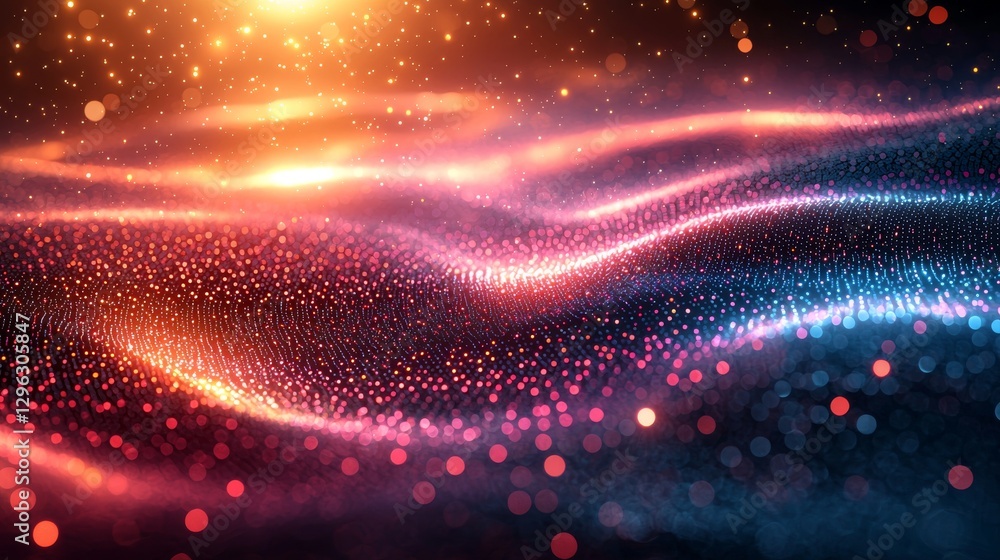 Aufkleber connections in high-tech abstract technology with complex patterns and vibrant accents