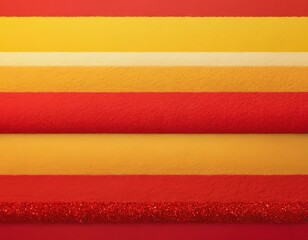 Vibrant red and yellow paint strokes create a lively, modern backdrop.