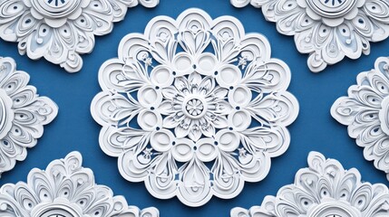 Bright Floral Patterns on Intricate Isolated Background