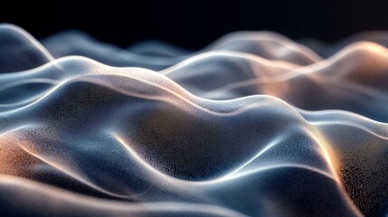 Obraz premium A luminous flowing abstract artwork with waves and textures