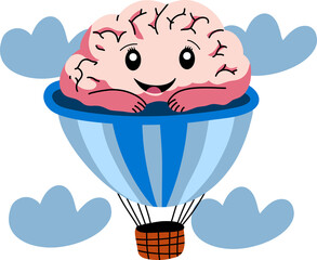Brain oh hot air ballon