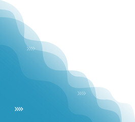 Abstract Blue Wavy Transparent Corner