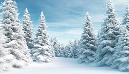 Fototapeta premium A dreamy winter landscape. Generative AI