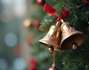 christmas bells on the tree