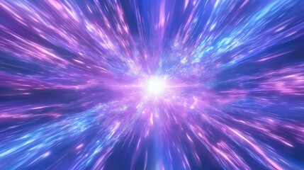 Abstract Space Tunnel with Bright Light